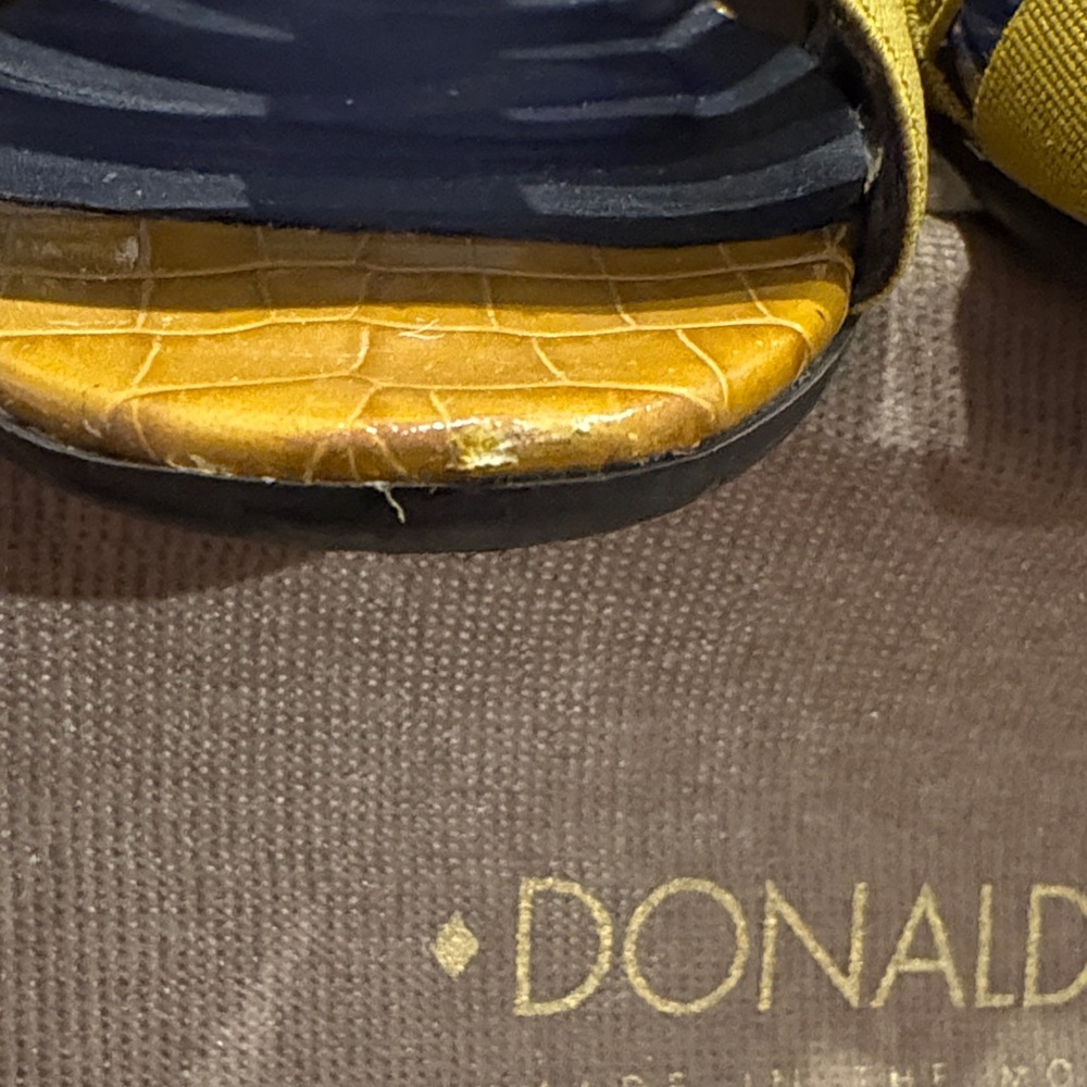 Donald J Pliner golden yellow Cage Sandals - Picture 9 of 16